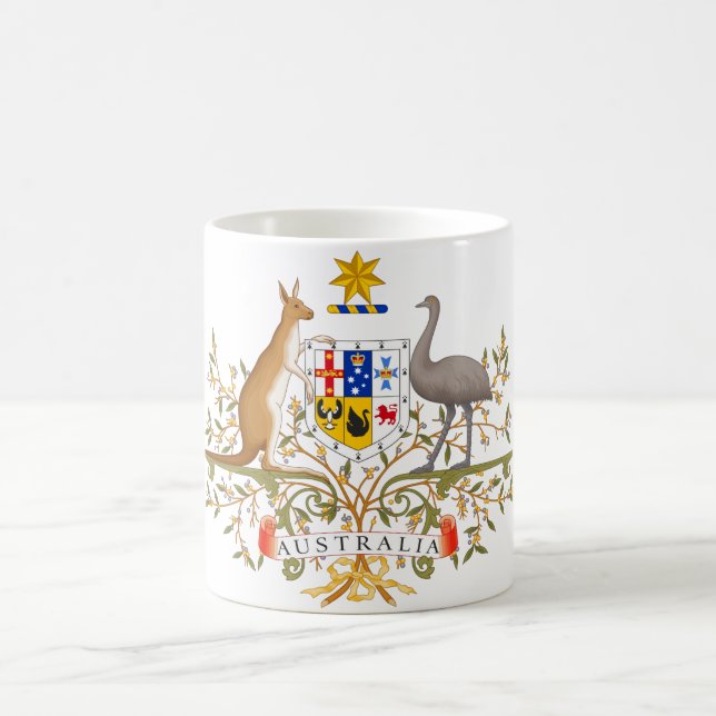 Coat of Arms of Australia Coffee Mug (Center)
