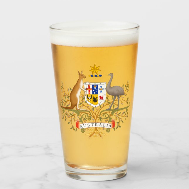 Coat of Arms of Australia Glass (Front Filled)