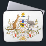 Coat of Arms of Australia Laptop Sleeve<br><div class="desc">This design features the Australian coat of arms. Australia is a sovereign country comprising the mainland of the Australian continent, the island of Tasmania and numerous smaller islands. Australia's capital is Canberra, and its largest city is Sydney. The country's other major urban areas are Melbourne, Brisbane, Perth and Adelaide. The...</div>