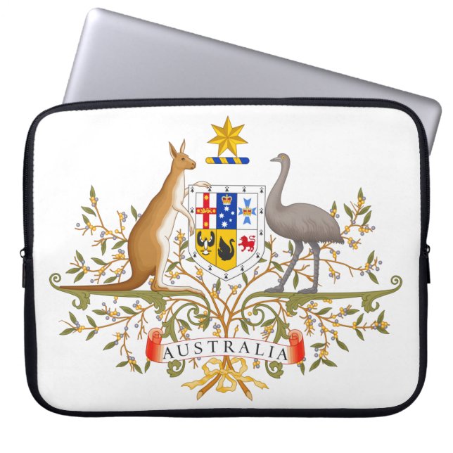 Coat of Arms of Australia Laptop Sleeve (Front)