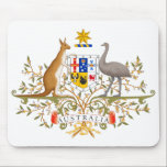 Coat of Arms of Australia Mouse Pad<br><div class="desc">This design features the Australian coat of arms. Australia is a sovereign country comprising the mainland of the Australian continent, the island of Tasmania and numerous smaller islands. Australia's capital is Canberra, and its largest city is Sydney. The country's other major urban areas are Melbourne, Brisbane, Perth and Adelaide. The...</div>