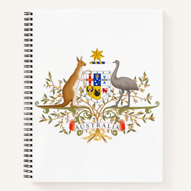 Coat of Arms of Australia Notebook (Front)