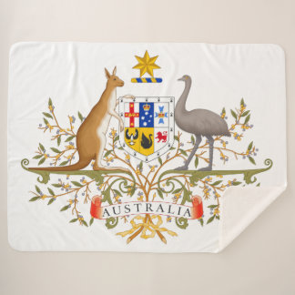 Coat of Arms of Australia Sherpa Blanket