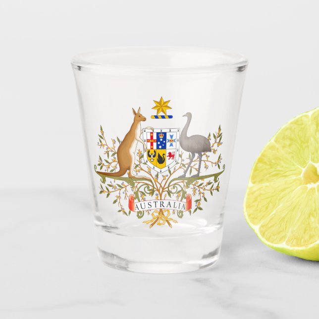 Coat of Arms of Australia Shot Glass (Front)