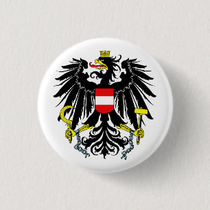 Coat of Arms of Austria 3 Cm Round Badge