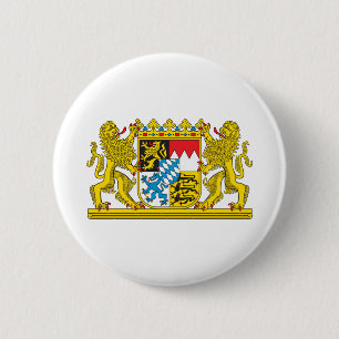 Coat of Arms of Bavaria Official Germany Symbol 6 Cm Round Badge