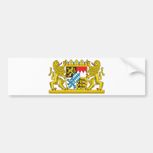 Coat of Arms of Bavaria Official Germany Symbol Bumper Sticker (Front)
