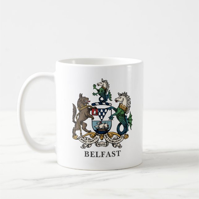 Coat of Arms of Belfast Coffee Mug (Left)