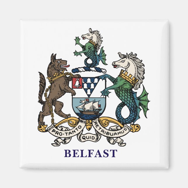 Coat of Arms of Belfast Magnet (Front)