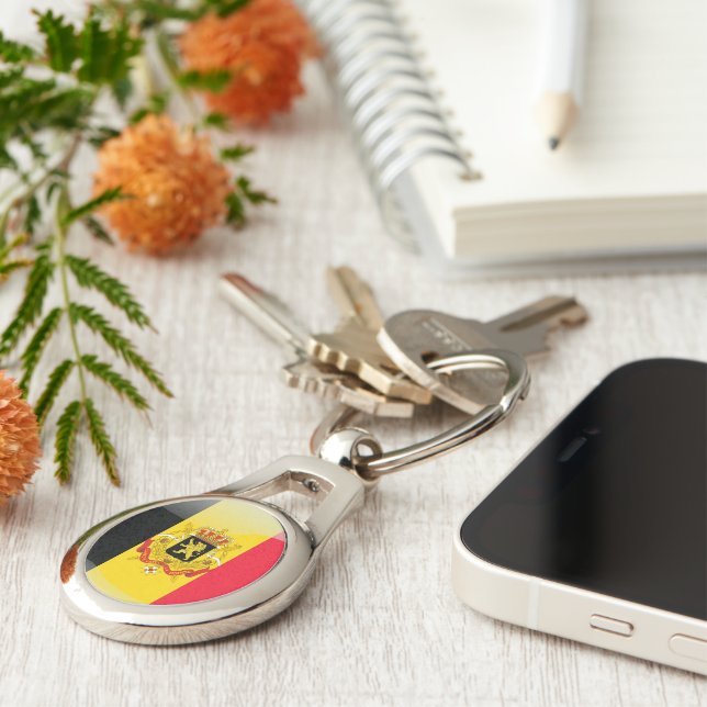 Coat of arms of Belgium Key Ring (Side)
