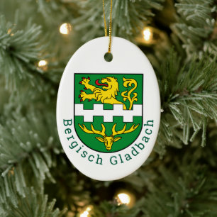 Coat of Arms of Bergisch Gladbach, Germany Ceramic Ornament