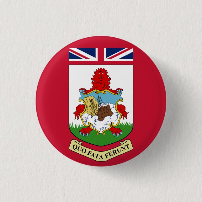 Coat of Arms of Bermuda 3 Cm Round Badge (Front)