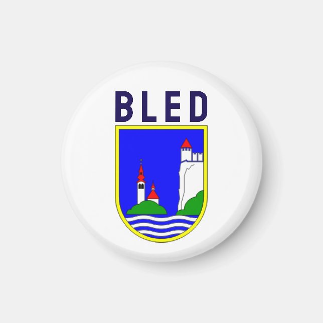 Coat of arms of Bled, Slovenia Magnet (Front)