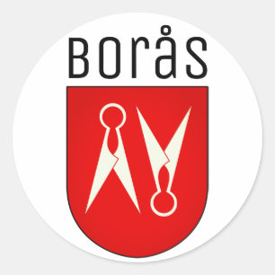 Coat of Arms of Borås, Sweden Classic Round Sticker