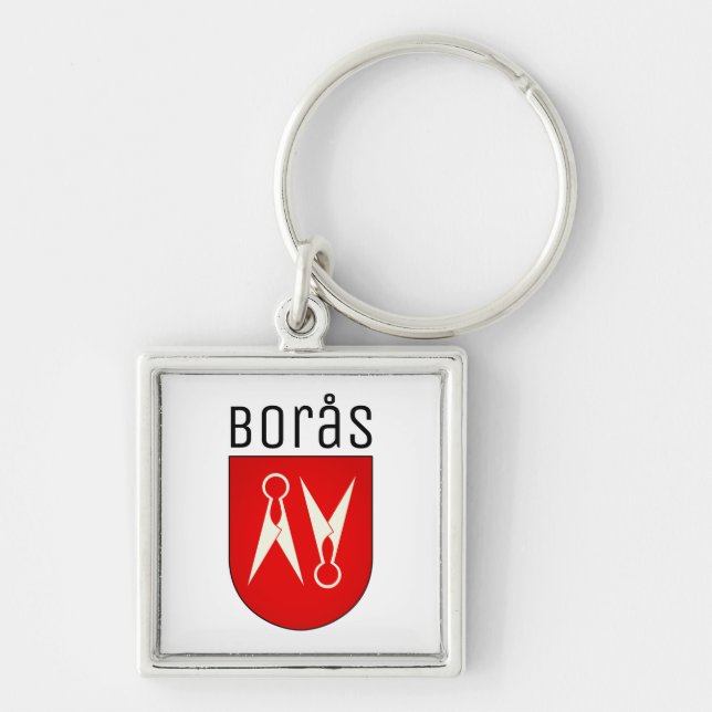 Coat of Arms of Borås, Sweden Keychain (Front)