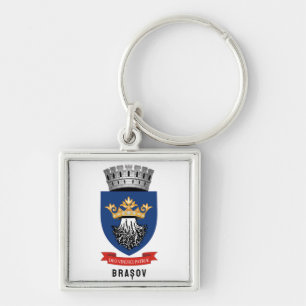 Coat of Arms of Brașov, Romania Key Ring