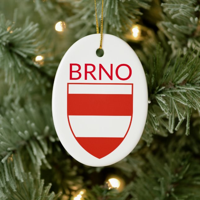 Coat of Arms of Brno - CZECHIA Ceramic Ornament (Tree)