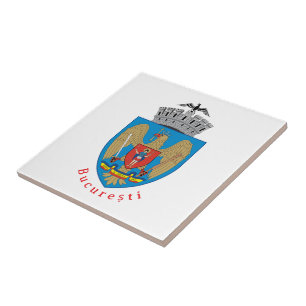 Coat of Arms of Bucharest, Romania Ceramic Tile