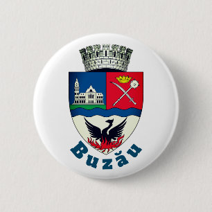 Coat of Arms of Buzău, Romania 6 Cm Round Badge