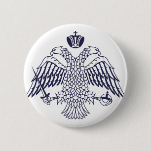 Coat of arms of Byzantine 6 Cm Round Badge
