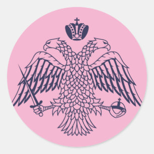 Coat of arms of Byzantine  Classic Round Sticker