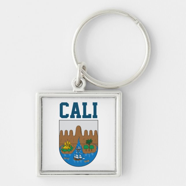 Coat of Arms of Cali, Colombia Key Ring (Front)
