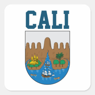 Coat of Arms of Cali, Colombia Square Sticker