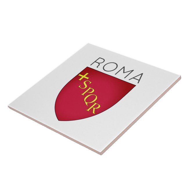 Coat of Arms of city of Rome, Italy Ceramic Tile (Side)