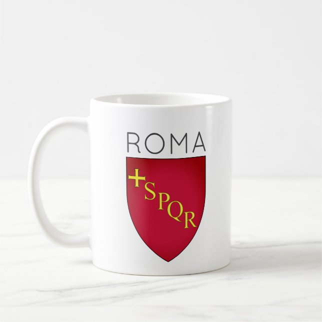 Coat of Arms of city of Rome, Italy Coffee Mug (Left)