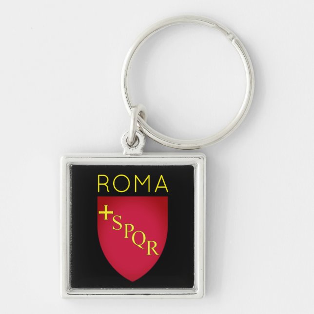 Coat of Arms of city of Rome, Italy Key Ring (Front)