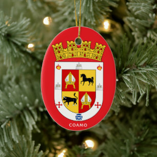 Coat of Arms of Coamo, Puerto Rico Ceramic Ornament