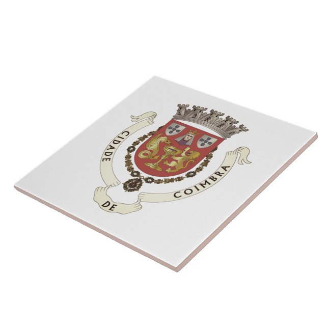Coat of Arms of Coimbra, PORTUGAL Ceramic Tile (Side)