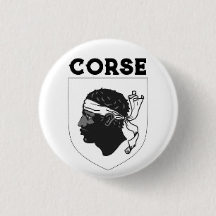 Coat of Arms of Corsica (France) 3 Cm Round Badge