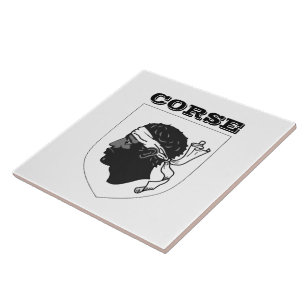 Coat of Arms of Corsica (France) Ceramic Tile