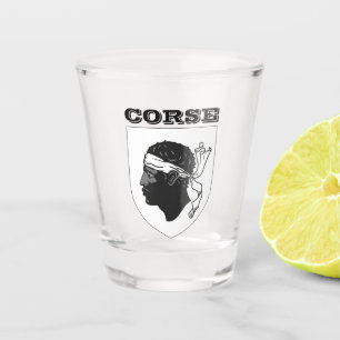 Coat of Arms of Corsica (France) Shot Glass