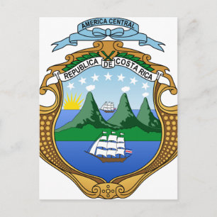 Coat of arms of Costa Rica - Escudo de Costa Rica Postcard