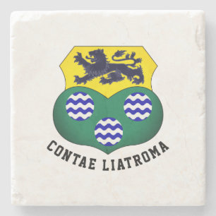 Coat of Arms of County Leitrim, Ireland Stone Coaster