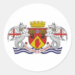 Coat of arms of County Londonderry, N. Ireland Classic Round Sticker