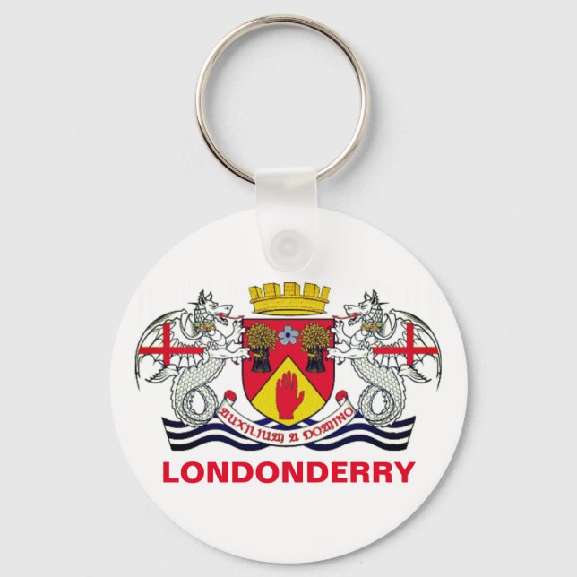 Coat of arms of County Londonderry, N. Ireland Key Ring (Front)