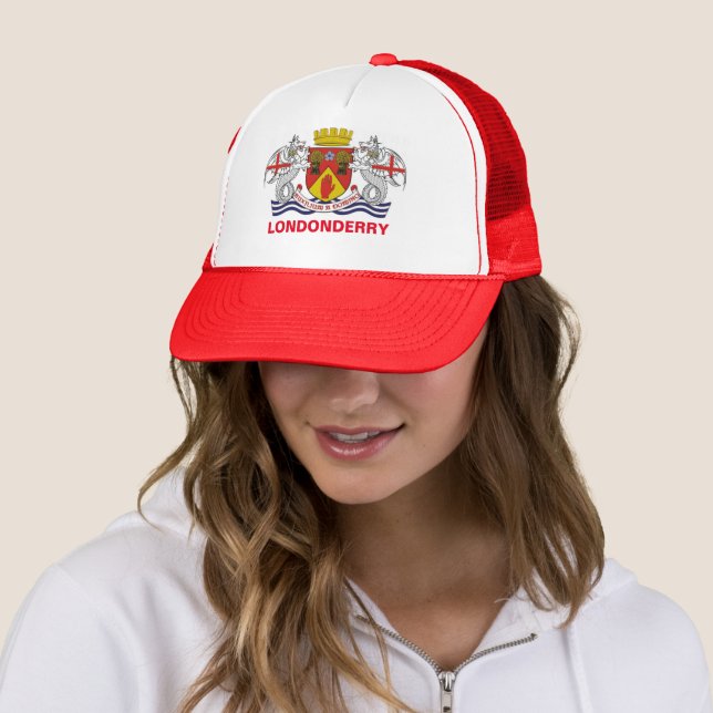 Coat of arms of County Londonderry, N. Ireland Trucker Hat (In Situ)