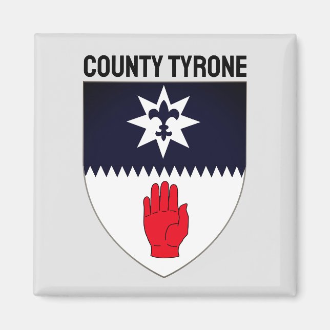 Coat of Arms of County Tyrone, Northern Ireland Ma Magnet (Front)