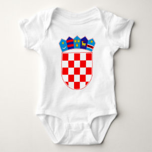 Coat of arms of Croatia, Croatian Emblem, Hrvatska Baby Bodysuit