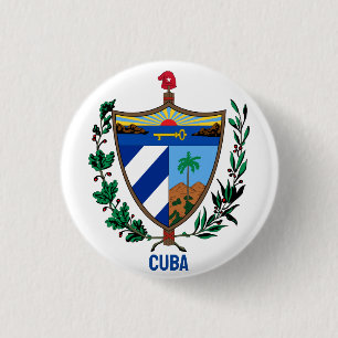Coat of arms of Cuba 3 Cm Round Badge