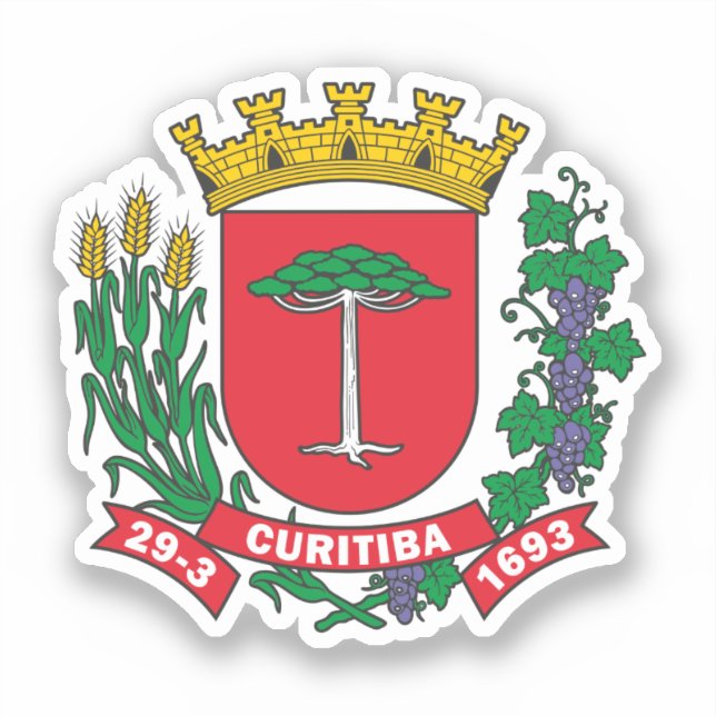 Coat of Arms of Curitiba, Brazil (Front)
