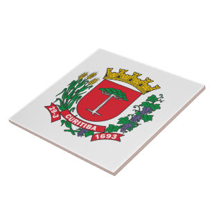 Coat of Arms of Curitiba, Brazil Ceramic Tile