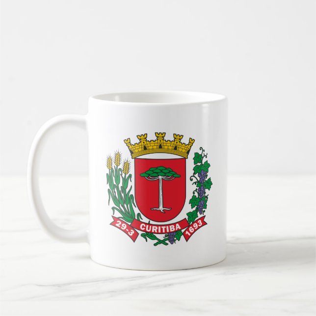 Coat of Arms of Curitiba, Brazil Coffee Mug (Left)