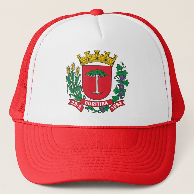 Coat of Arms of Curitiba, Brazil Trucker Hat (Front)