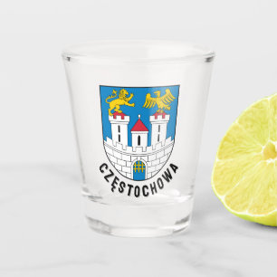 Coat of Arms of Częstochowa, Poland Shot Glass