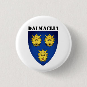 Coat of Arms of Dalmatia, Croatia 3 Cm Round Badge