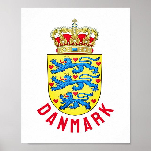 Coat of Arms of Denmark Poster (Front)